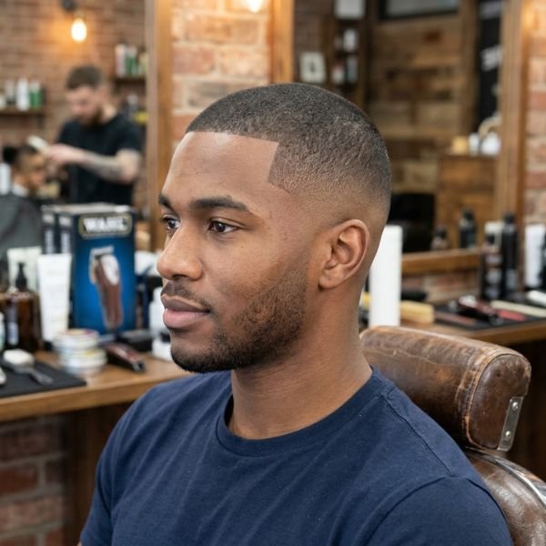Buzz Cut with Low Taper Fade
