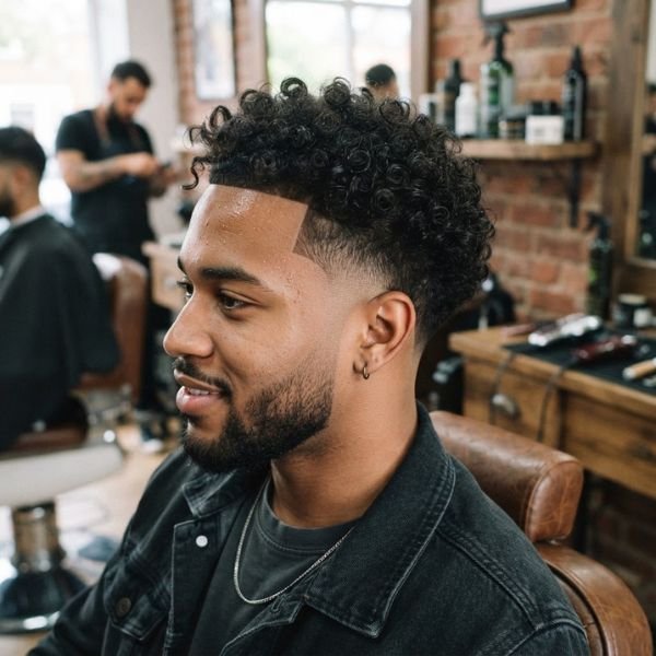 Cukuran Taper Fade with Curly Hair