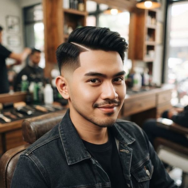 Cukuran Taper Fade with Side Part