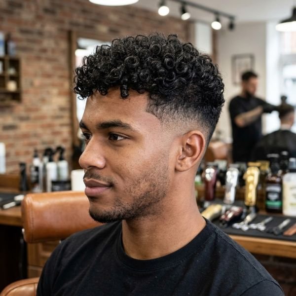 Curly Crop With Taper