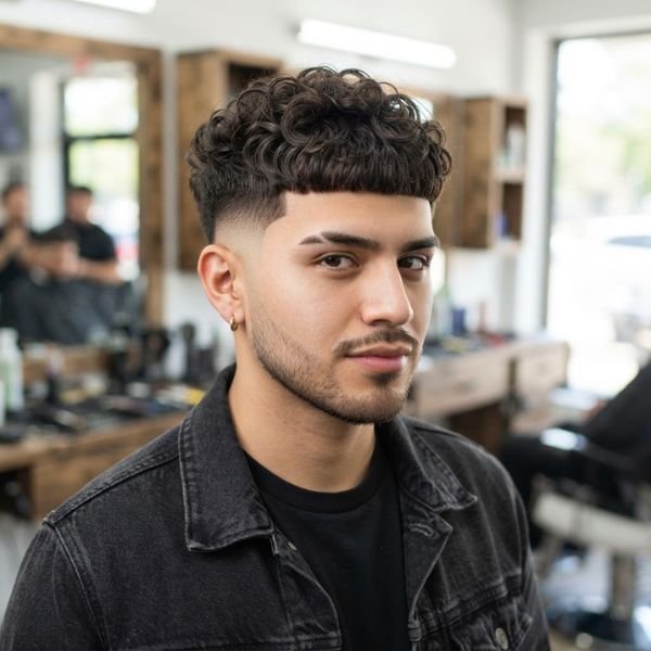 Curly Edgar Cut