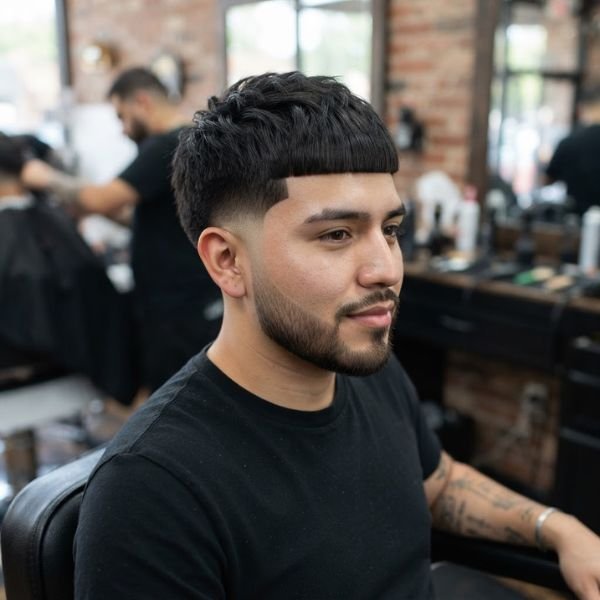 Edgar Cut with Mid Fade