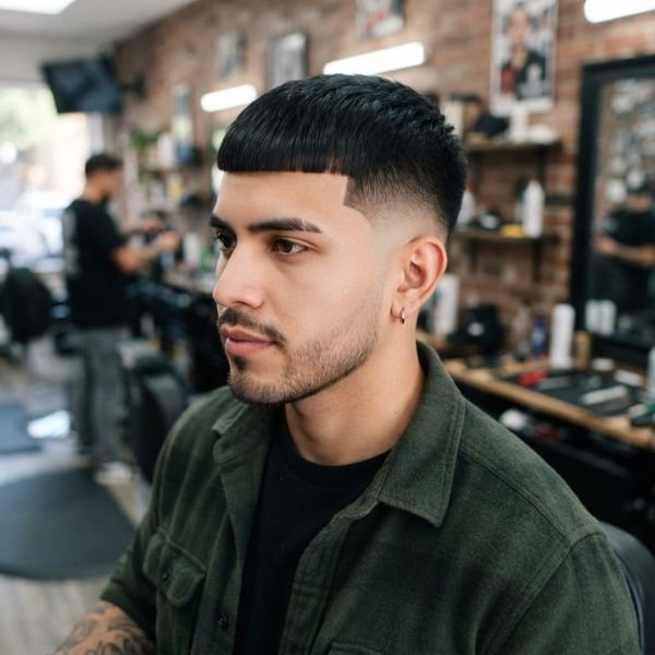Edgar Cut with Skin Fade