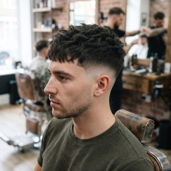 Low Fade Haircut with Textured Crop