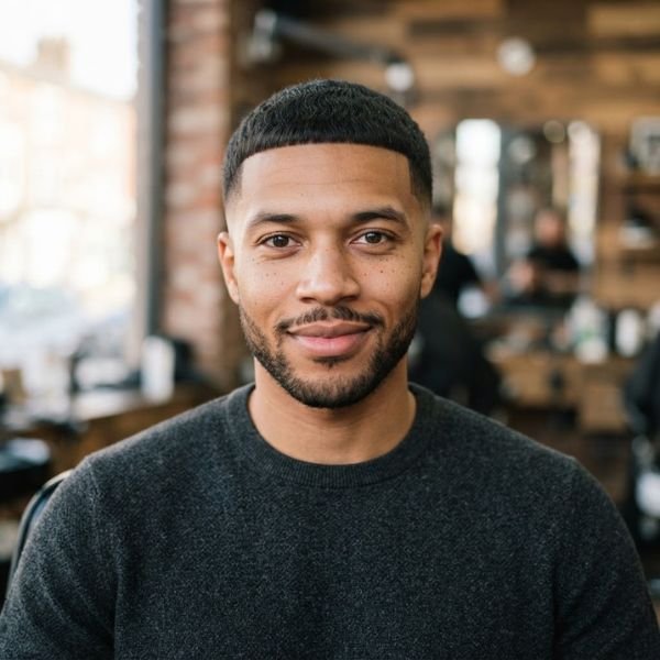 Short Caesar Cut with Low Taper Fade