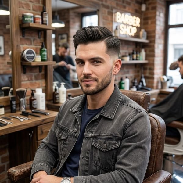 Short Side Part with Low Taper Fade