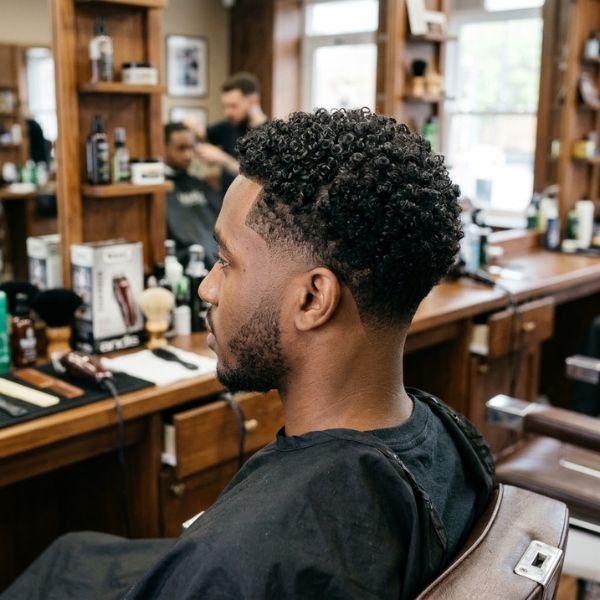 Taper Fade With Tight Curls