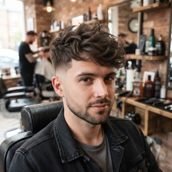 Taper Fade with Messy Top