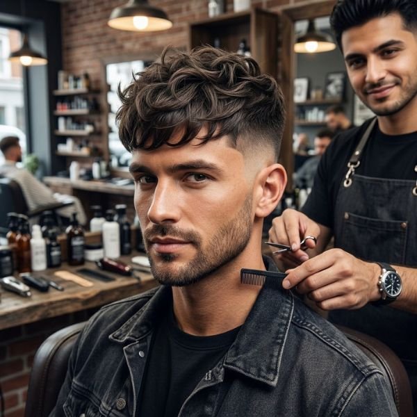 Textured Crop with Mid Taper Fade